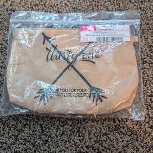 Thirty-One Mini Zipper Pouch in Tan